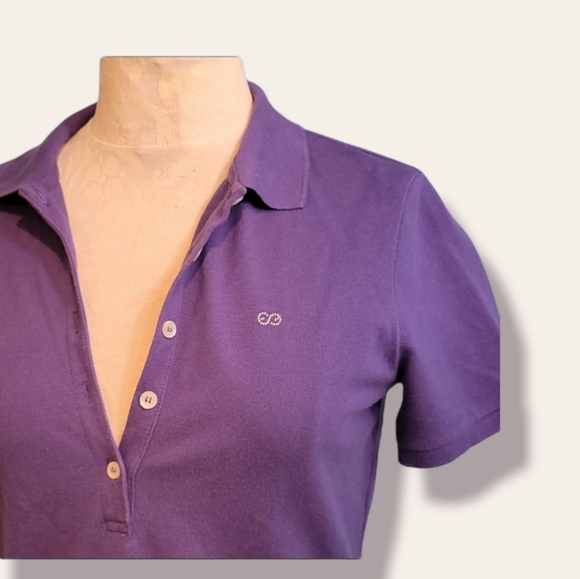 Escada Sport Purple Pique Cotton Polo Short Small - Picture 1 of 13